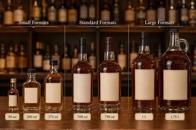Related Glass Liquor Bottle Sizes